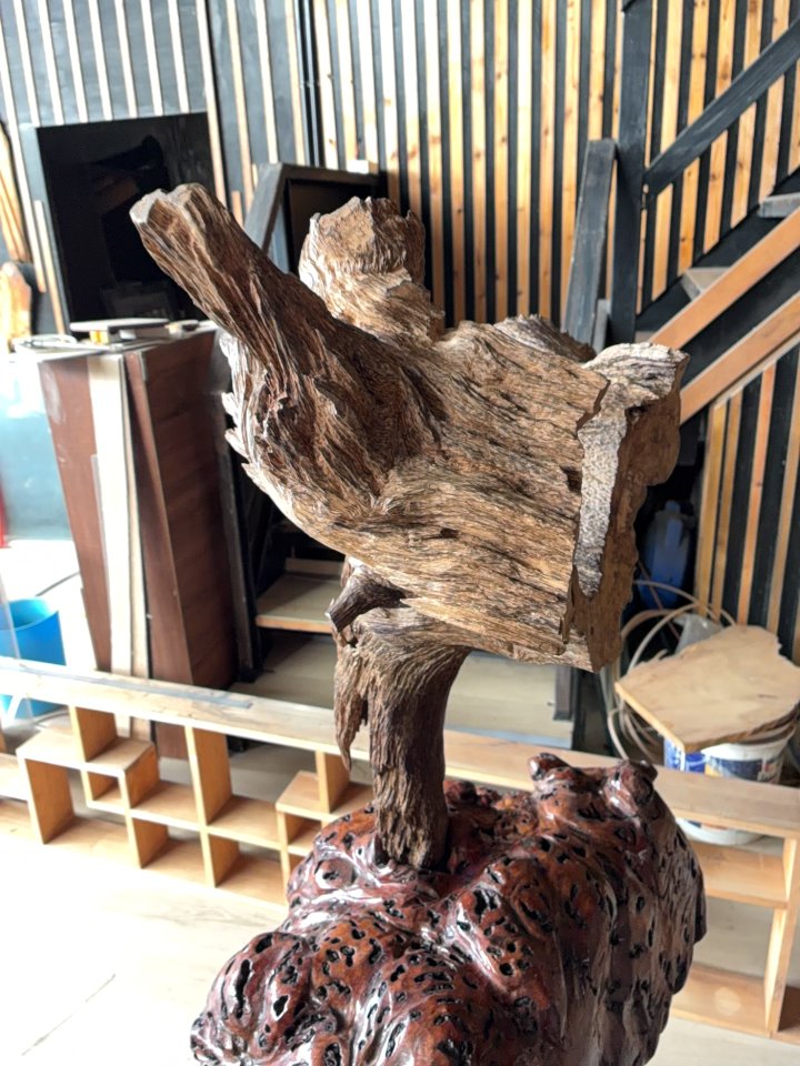 戰神1沉香木雕作品照片
